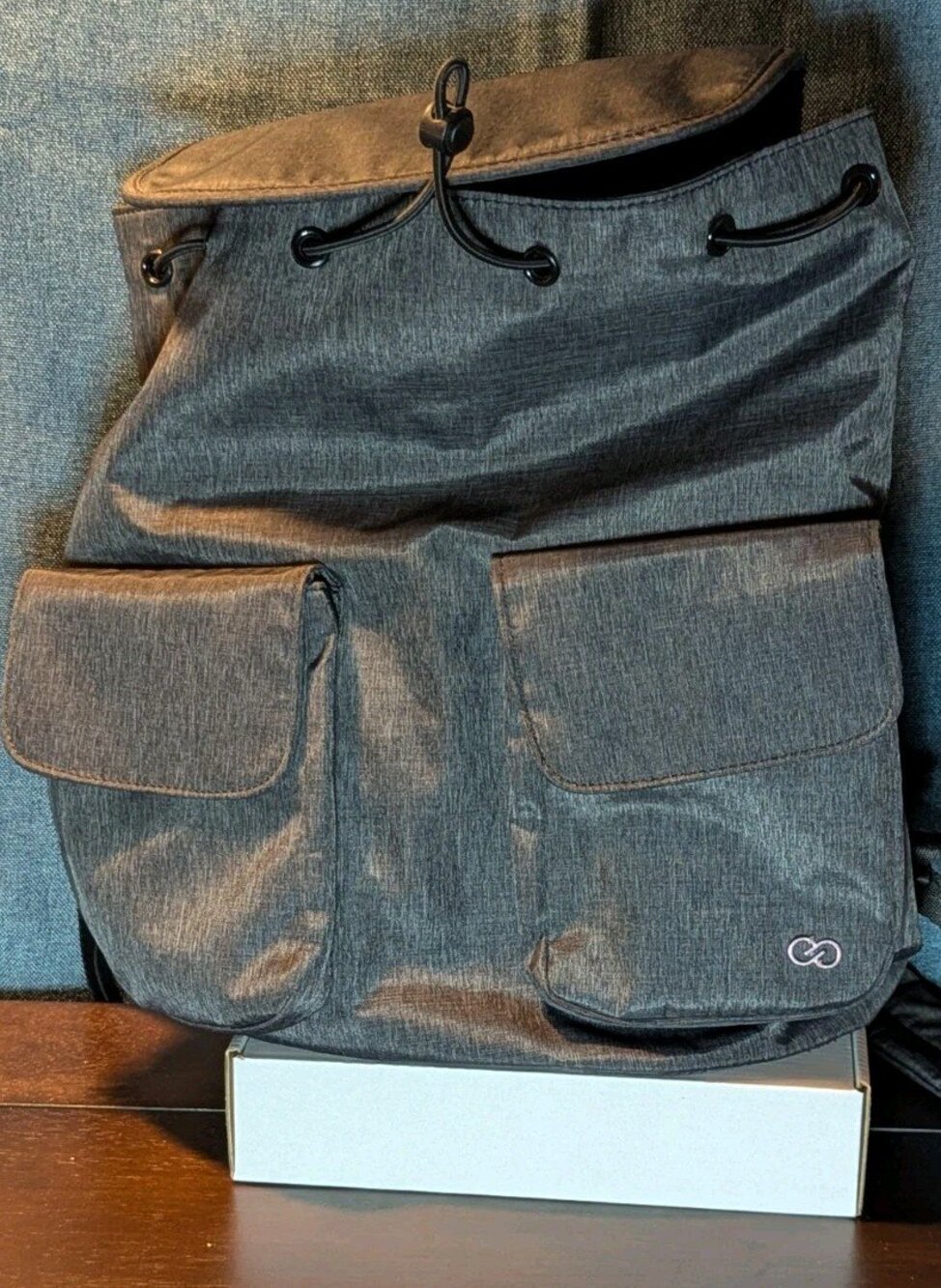 CALIA by Carrie Underwood Backpack Rucksack | Heather Grey Gym Bag | Drawstring - Picture 1 of 16